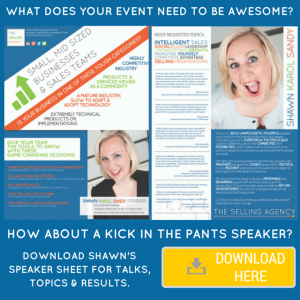 Shawn Karol Sandy - Kick Ass Sales, Business and Personal Growth Speaker Sheet