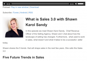 Sales Babble Podcast - 5 Future Trends in Sales with Shawn Karol Sandy of The Selling Agency